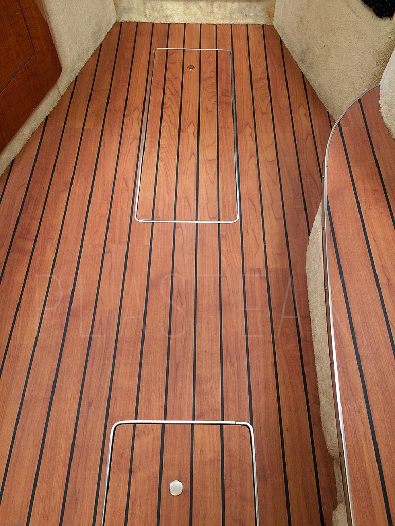 Ez Boat Sole Teak And Black Interior Flooring Plasteak Inc